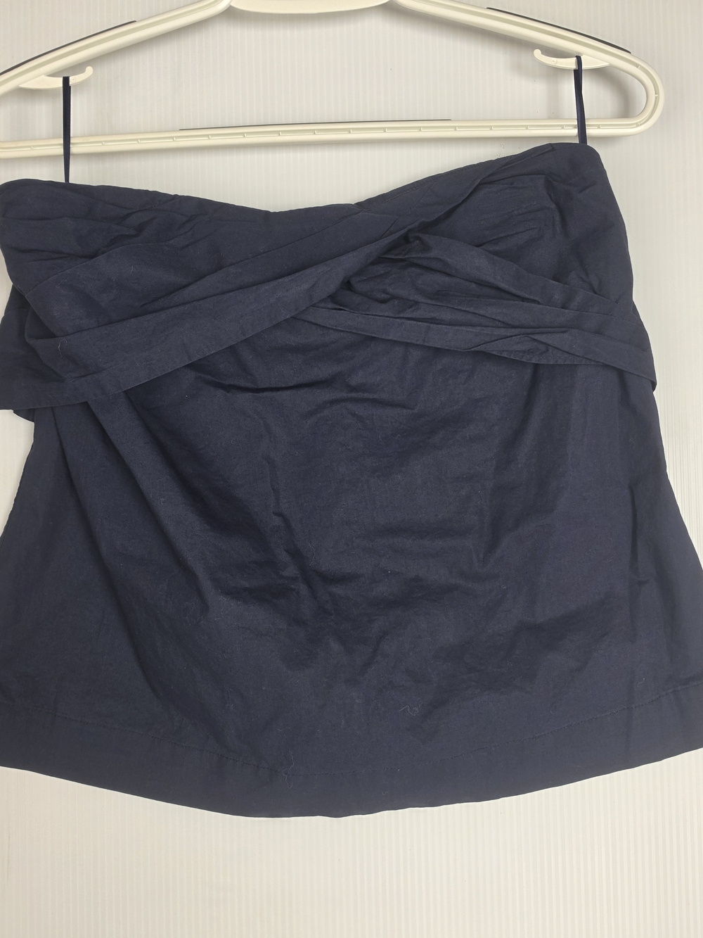 J. Crew Navy Ribbon-Trim Top
